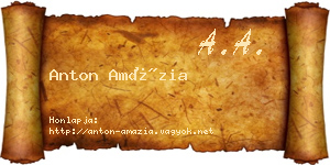 Anton Amázia névjegykártya